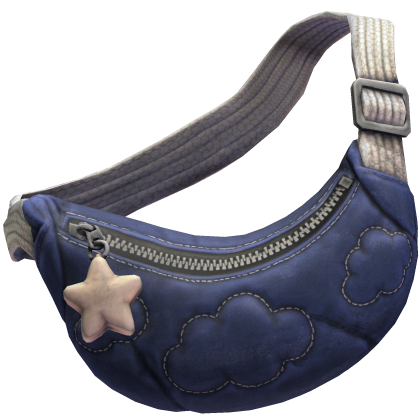 Navy Cream Star Sling Bag