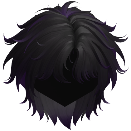Black & Purple Fluffy Messy Korean Idol Hair