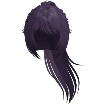 cute anime ayano yandere ponytail in dark purple Roblox item