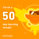 Duolingo 50 day streak fan club