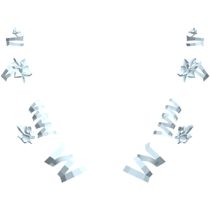 sakura horns ribbon bows add on white Roblox item