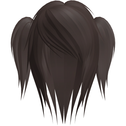 brown moe emo scene hair w pigtails