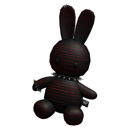 Red Striped Emo Bunny Plushie [Waist] 