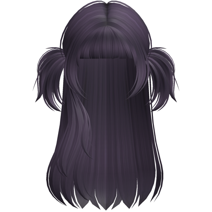 Dark Purple Y2K Long Twin-Tail Hair