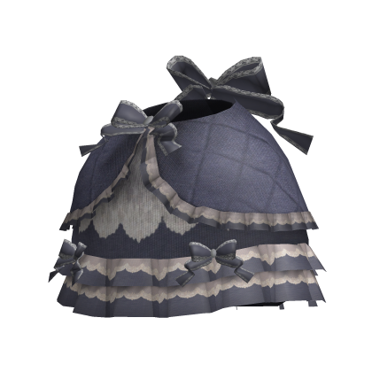 dark ruffled rococo / victorian skirt blue Roblox item