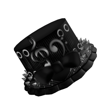 cute small black emo spikey musical top hat