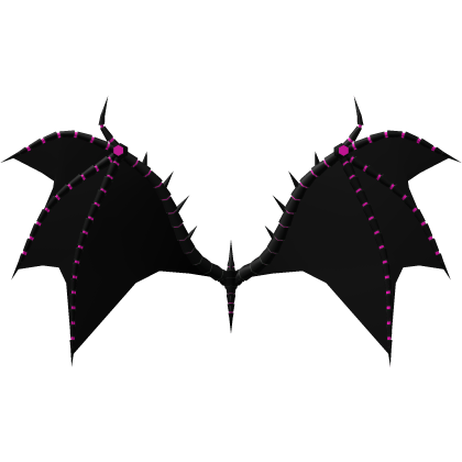 Cyber Devil Demon Wings (Black & Pink)