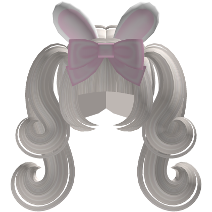 double blonde bunny ear pigtails with bow