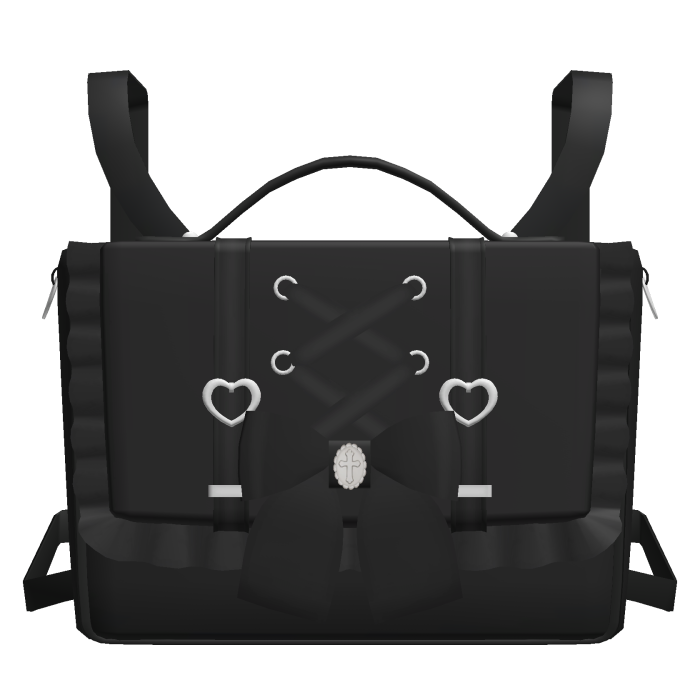 ୨୧ : 1.0 adorable laced doll backpack ♡ black