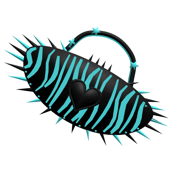 [LIMITED] Cyan Spiked Purse w/ Stars Hand Bag