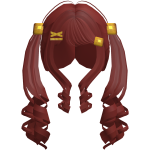 Cherry Red Waffle Pigtail Curls