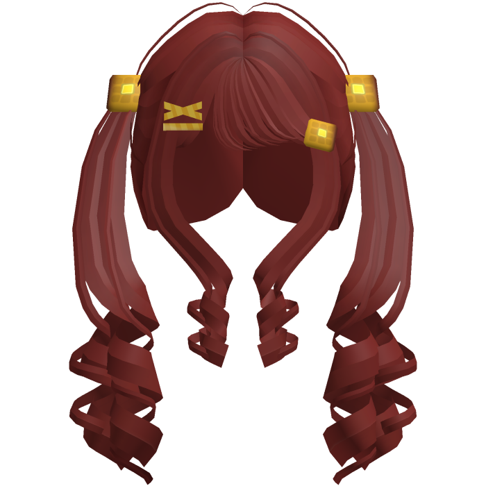 Cherry Red Waffle Pigtail Curls