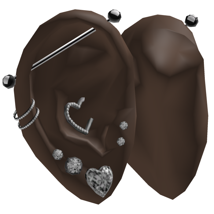 Diamond Heart Earring Stack V2