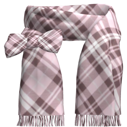 Pink Plaid Bow Scarf Roblox item