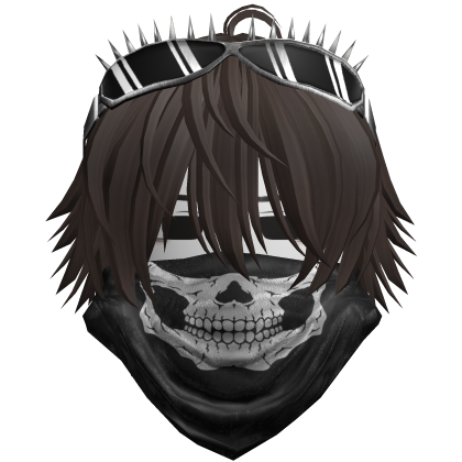 Emo Vkei Skull Bandana Hair Brown