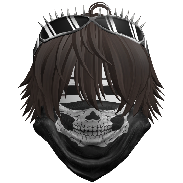 Emo Vkei Skull Bandana Hair Brown