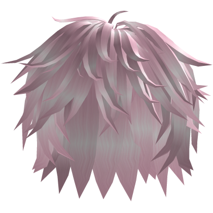 Light Pink Fluffy Messy Layered Anime Hair 