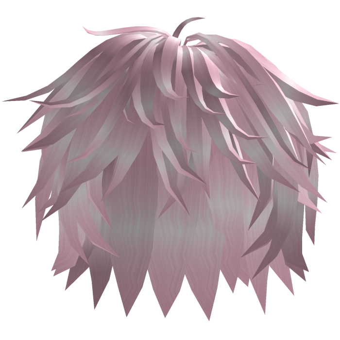 Light Pink Fluffy Messy Layered Anime Hair 