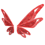 Red Sparkle Butterfly Wings