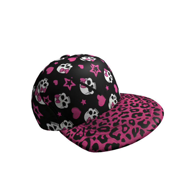 Pink Emo/Goth Skull Swag Cap