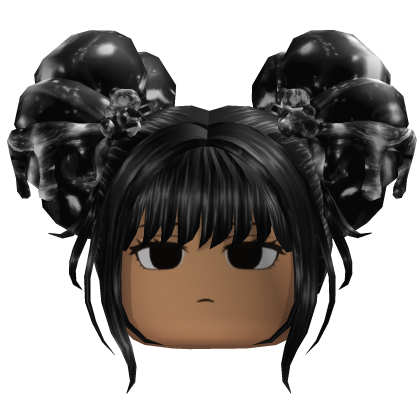 Curly Space Buns Girl Hair (Black)