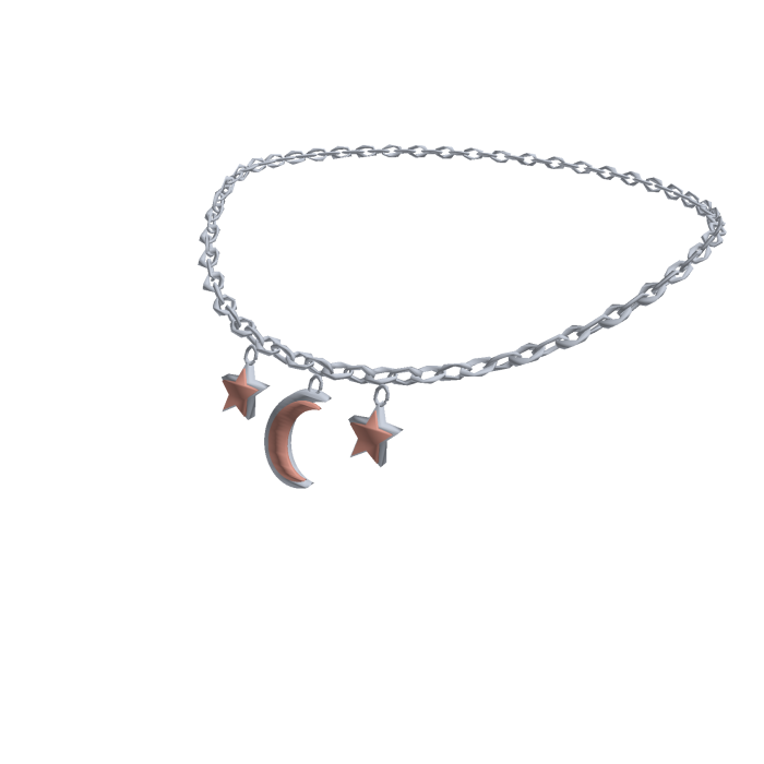 Rose Gold & Silver Moon Star Choker Necklace