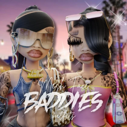 [NEW] BERRY MESH FACE BADDIE OUTFITS 🌴