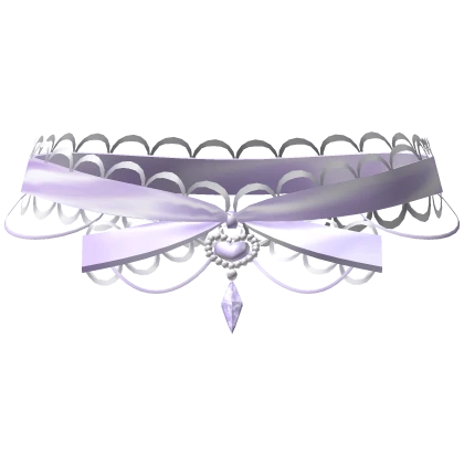 ✧ kawaii purple lace heart choker | Roblox Item - Rolimon's