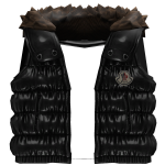 Shiny Black NYC Cleezy Fur Vest