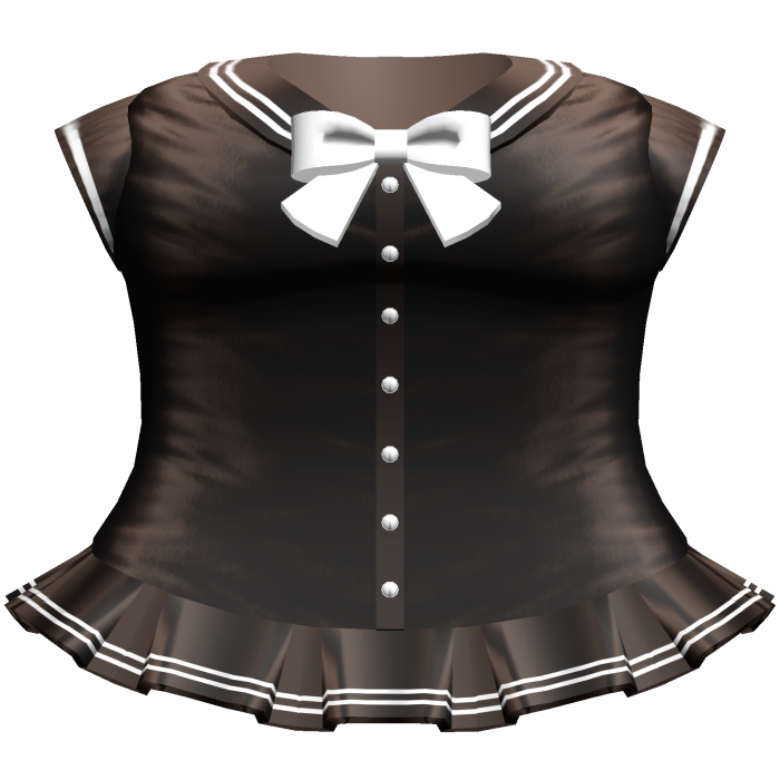 Kawaii Anime School Sailor Dress (Brown & White)