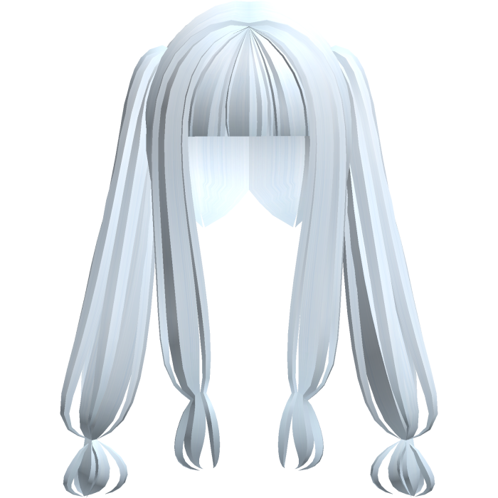 kawaii japanese straight pigtails pastel blue
