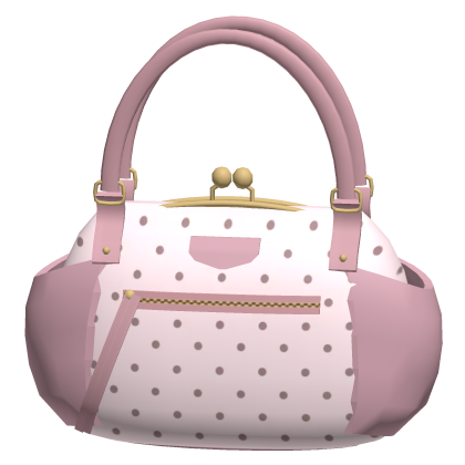 Cute Pink & White Polka Dot Handbag Shoulder Bag