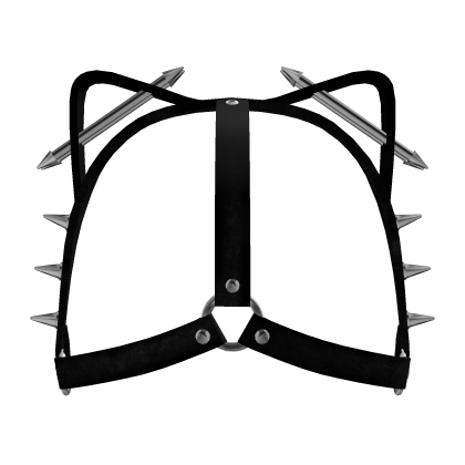 ♡ gothic alt black kitty harness mask