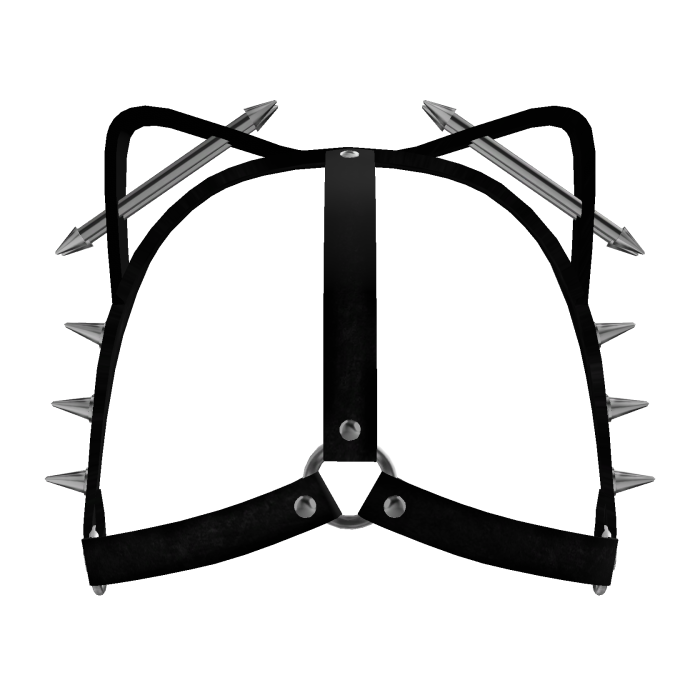 ♡ gothic alt black kitty harness mask