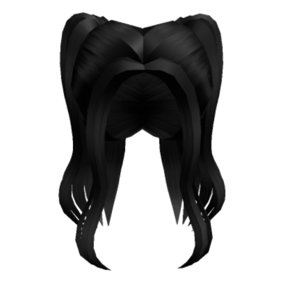 Black ponytail hair Roblox decal