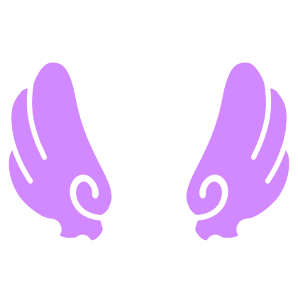♡ Cute Upward Sticker Angel Wings in Purple