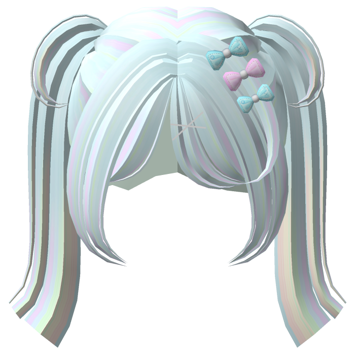 ♡ : Angelical Pastel Spiral Pigtails W/ Bow Clips