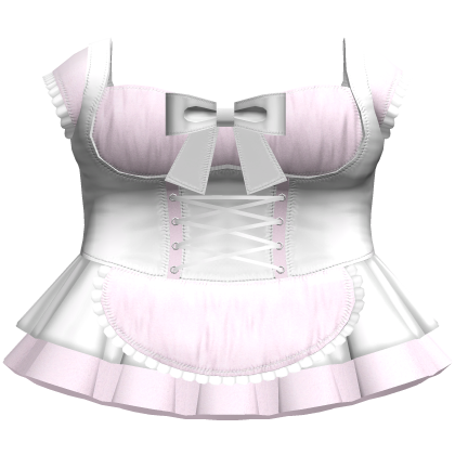 Gothic Lolita Maid Dress (Light Pink & White) Roblox item