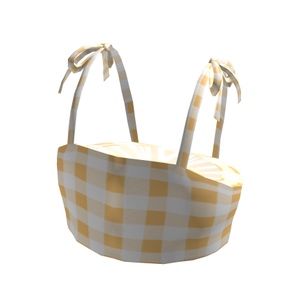 Yellow Tube Top with Ribbon Straps thumbnail