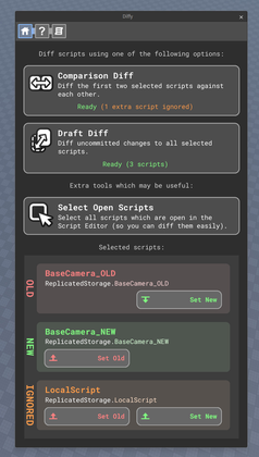Diffy — compare & diff scripts! preview 1