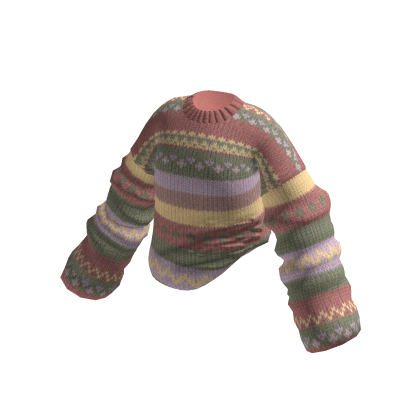 Pastel Multicolor Fair Isle Knit Sweater