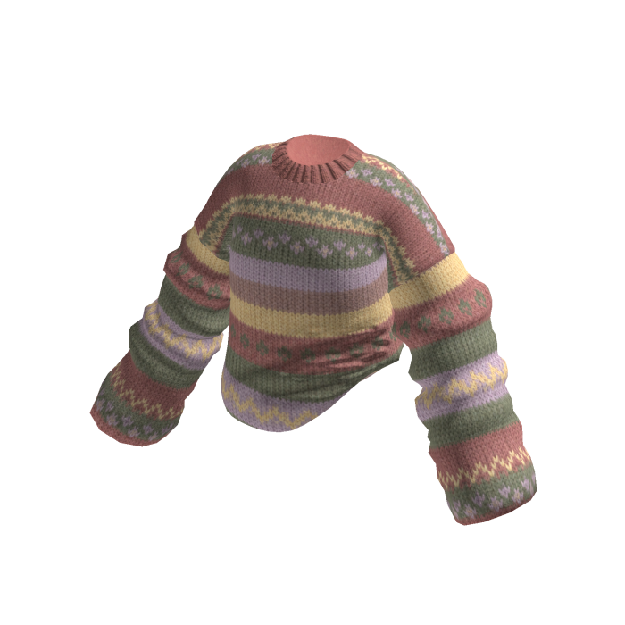 Pastel Multicolor Fair Isle Knit Sweater