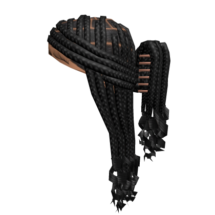 Half Updo Curly Braids w/ Claw Clip Roblox item