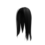Long straight black emo gothic hair
