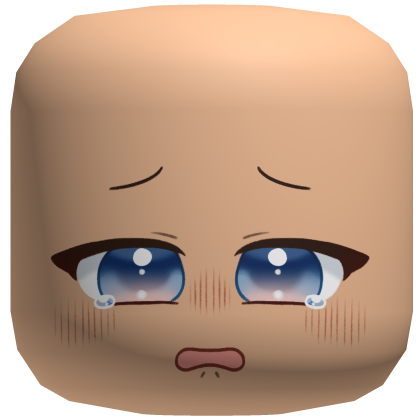 Glossy Eyed Crying Chibi Face Roblox item