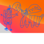 The spongebob and cat fan group
