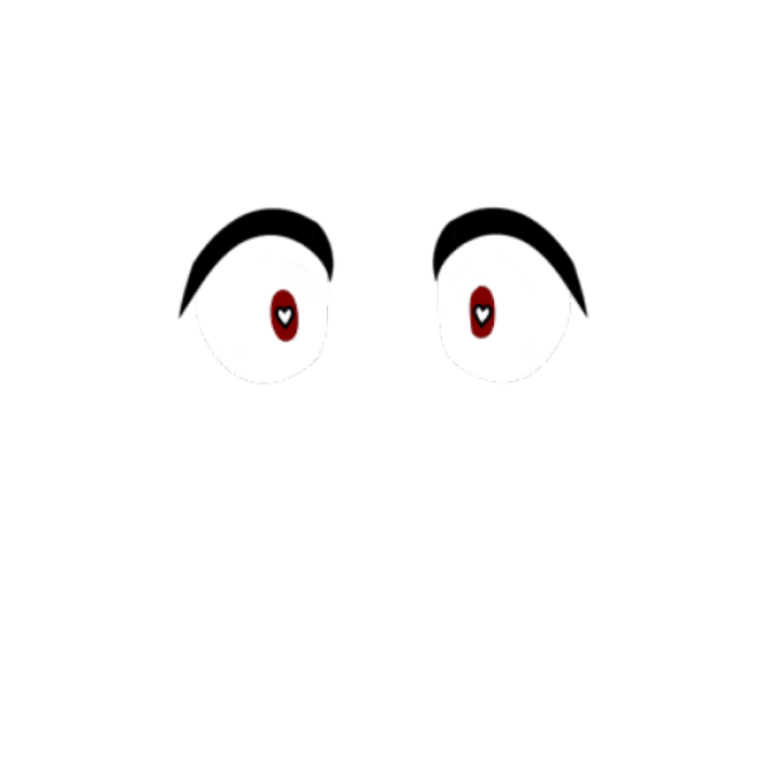 [FACE] Black and White Heart Eyes - 4 Roblox decal