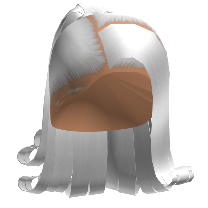White 90s Side Swoop Hair w/ Curled Ends Roblox item