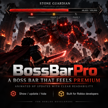 BossBarPro — Boss HP Bar + Phases + Intro