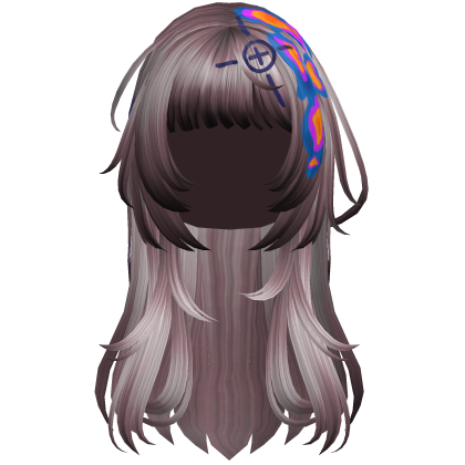 Rose Pink Heatwave Crosshair Punk Flowy Girl Hair